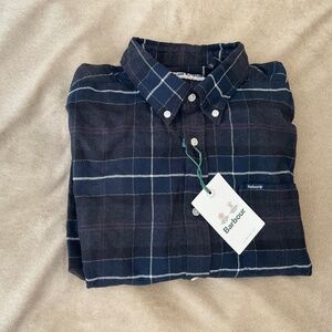 Barbour new plaid down shirt